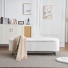 Christopher Knight Home Aurora Modern Wood and Metal Upholstered Storage Ottoman, White/Black - image 2 of 4