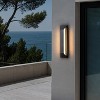ALOADECOR H22" Large Dusk to Dawn Modern Outdoor Wall Light 24W Integrated LED Exterior Wall Sconce with Black for Garage Entryway - 2 of 4