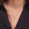 GILDED 1/2 - 1/4 Lab Grown Diamond Shaped Pendant in Sterling Silver, 18 inch Chain - 2 of 4