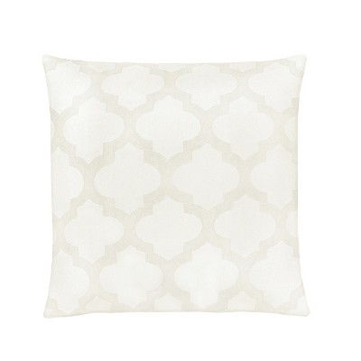 Kate Aurora Maison Textured Quatrefoil Clover 18" X 18" Filled Accent Throw Pillow