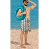 LA LEELA Men's Sarong Aloha Swim Beach Pareo Wrap One Size Allover Leafs Black - 3 of 4