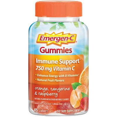 Emergen C Immune Support Gummies Orange Tangerine Raspberry 45ct Target