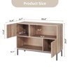 Entryway Table, Farmhouse Buffet Storage Cabinet, Console Table Behind Couch Table with Display Shelf and Metal Legs, Accent Cabinet for Hallway - 2 of 4