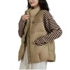 Womens Puffer Vest Ladies Sleeveless Zip Up Outerwear Warm Lightweight Down all Winter Jackets Coats - 2 of 4