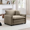 Comfortable Corduroy Deep Seat Single Sofa with Pillow, Ideal for Living Room, Bedroom, or Club - 3 of 4