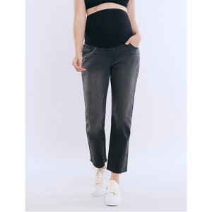 Women's Secret Fit Over the Belly Slim Straight Leg Jeans | Motherhood Maternity - 1 of 4