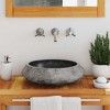VidaXL Sink 15.7"x4.7" Marble Black - 2 of 4