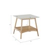 LIVN CO. Mid-Century Modern End Table Off-White/Natural - 4 of 4