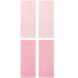 REGALWOVEN 4 Pcs Striped Comfortable Quick Drying Non-Linting Hand Towel 14" x 30" - 1 of 4