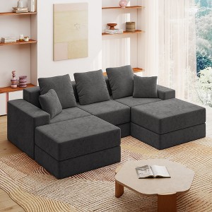 GYIIYUO 101" Modular Sectional Sofa, Modern U-Shaped Sectional Couches for Living Room - 1 of 4