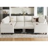 Belffin Chenille U-Shaped 8-Seater Sleeper Sectional - Modular Couch with Pull-Out Bed & All-Module Storage - 3 of 4