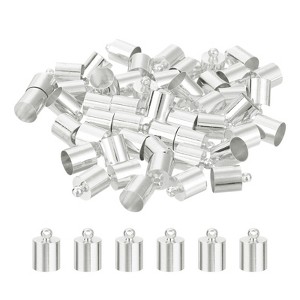 Unique Bargains Copper Rust-proof Glue-in Tassel Necklace Leather Cord End Caps 50 Pcs - 1 of 4