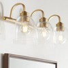 Quorum Lighting Reyes 3 - Light Vanity in  Aged Brass - 4 of 4