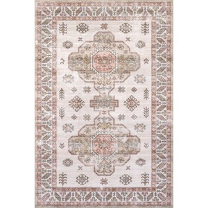 Nuloom Norma SpinClean Machine Washable Traditional Medallion Area Rug - 1 of 4