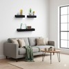 FurnitureR 3 Pack Floating Shelves, Black MDF Wood Wall Shelves for Home Decor & Storage, Ideal for Bedroom, Living Room, Bathroom, Kitchen, Office - 4 of 4