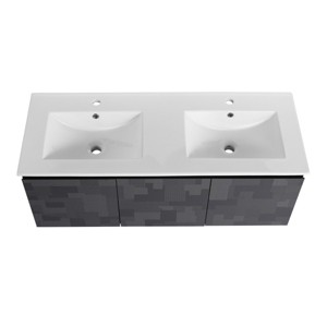 SEVOBAL Bathroom Storage Cabinets Floating Vanity With Soft Close Doors And Modern Storage for Contemporary Homes, Black, 47.6"*18.3"*17.3" - 1 of 4