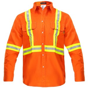 Flame Resistant FR High Visibility Hi Vis Shirt - 88% C/12% N - 7oz - 1 of 4