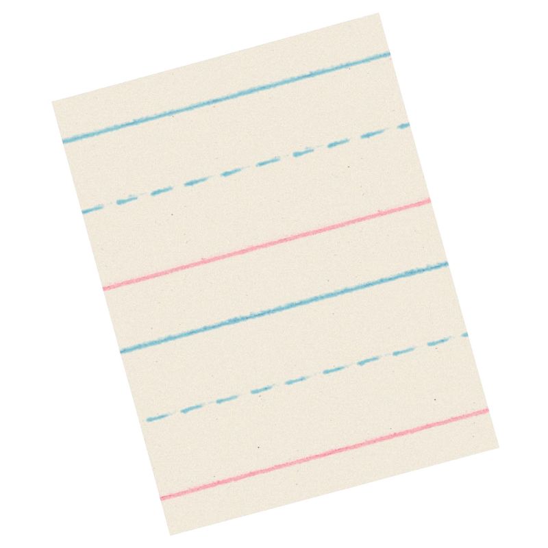 School Smart Red & Blue Storybook Paper, 5/8 Inch Ruled Long Way, 18 x 12 Inches, 250 Sheets, 1 of 5