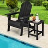 Costway 14'' Patio Adirondack Side End Table HDPE Square Weather Resistant Garden Black/Brown/Grey/White - image 4 of 4