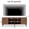 Skyzoo Mid-Century Modern TV Stand, Home Media Entertainment Center for up to 85 inches TV Console Storage Cabinet for Living Room, Grey - 2 of 4