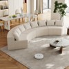 KWPZQEB Curved Sectional Sofa, Symmetrical Modular Semi Circular Sofa with Pillows, Corduroy Corner Sofa for Living Room, No Assembly Needed - 3 of 4