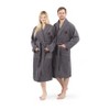 Linum Home Textiles 100% Turkish Cotton Unisex Terry Embroidered Bath Robe - Pumpkin Head - 2 of 3