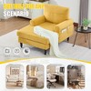 KTMBDW Chaise Lounge Chair Indoor, 49" Chenille Upholstered Sofa Bed for Living Room, Movie Room, Bedroom with 4 Storage Pockets - 4 of 4