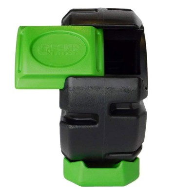 FCMP Outdoor Half Size 19 Gallon Plastic Rolling Composter Tumbler Bin, Green