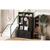 43.3'' Entryway Bench with Coat Rack, 3-in-1 Design and Adjustable Shelves, Hall Tree with 7 Hooks for Entrance, Living Room - 3 of 4