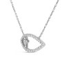 Haus of Brilliance Silver 1/2 Cttw Diamond Cross and Evil Eye Inch Pendant Necklace - 3 of 4