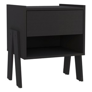 NicBex 18 inch Wide Nightstand with 1 Drawer,Modern Side Table with One Open Shelf,Bedside Table for Bedroom,Living Room,Black/Gray - 1 of 4