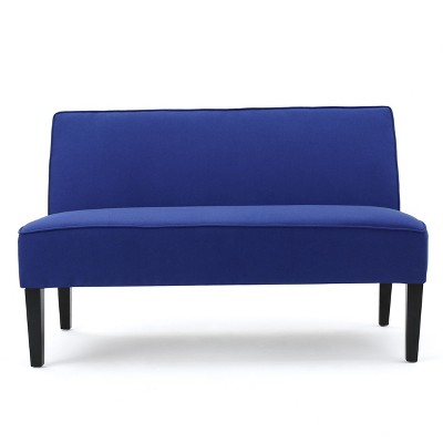 NicBex Armless Loveseat Sofa Modern Polyester Fabric Upholstered 2 Seater Couch with Wood Legs for Living Room,Apartment