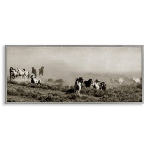 Stupell Industries Dust Up Horse Stampede Framed Giclee Art - 1 of 4