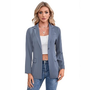 Women Business Casual Blazers with Lined Professional Work Suit Jacket with Pockets - 1 of 4