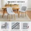 Mid-Century Modern Upholstered Decorative Chairs with High Back and Wooden Legs for Living Room, Bedroom, Home Office, Beige - 4 of 4