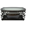 Wooakway 52"W x 32"D x 20"H Vintage Tempered Glass Coffee Table Cocktail Table Tea Table with Metal Legs for Living Room - 4 of 4