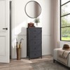 5 Drawer Dresser - Hausource™: Glossy Finish, Metal Frame, Modern Style - 4 of 4