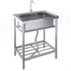 Commercial Stainless Steel Utility Sink - Heavy Duty w/Faucet & Storage for Kitchen/Garage/Workshop - 2 of 4