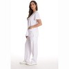 Just Love Solid Stretch Scrub Set for Women Stretchy Mock Wrap Top and Cargo Pants - 2 of 3