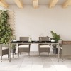 Garden Table Set of 4 Light Grey - 3 of 4