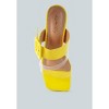 City Girl Buckle Detail Clear Spool Heel Women Sandals - 4 of 4