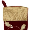 Northlight 20.5-Inch Velvet Gold and Maroon Etched Cuff Christmas Stocking - 3 of 4