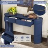 NicBex Modern Fluted Design Console Table with 2 Storage Drawers,Oval Entryway Table Foyer Tables for Entryway,Hallway,Living Room - 4 of 4