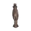 Sagebrook Home Kissing Frogs Garden Statue - Contemporary Polyresin Silver Frog Sculpture Decorative Figurine - 4 of 4