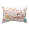 Beach Vibes Word Pillow Living on Beach Time 12.5x8.5" Climaweave – 100% Polyester by Manual Woodworkers and Weavers - 2 of 3