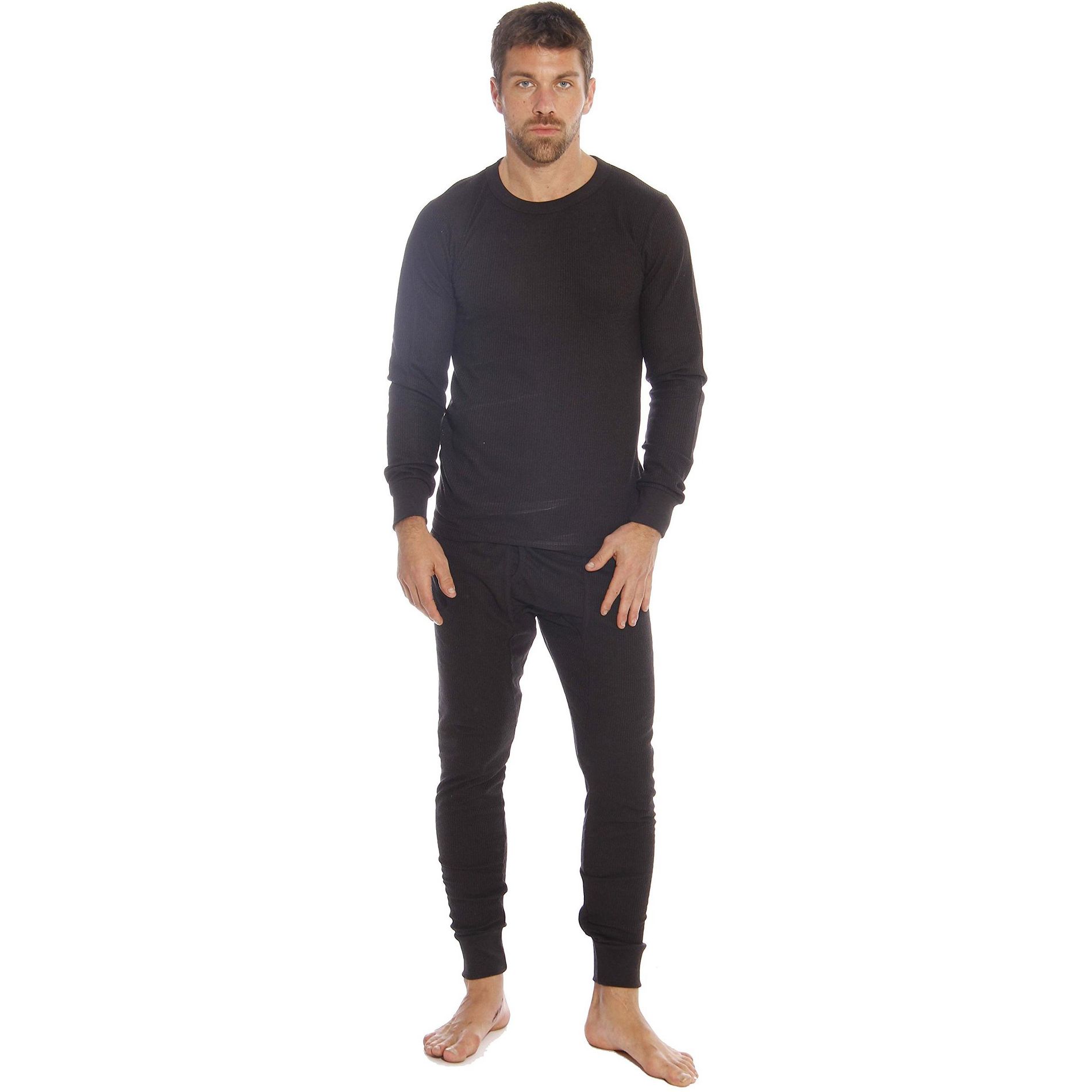 At The Buzzer Men's Thermal Underwear Set - Base Layer Long Johns for Warmth in Winter