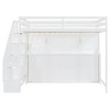 Full Size Loft Bed with Murphy Bed, Hydraulic Lift and Desk Design - 3 of 4