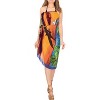 LA LEELA Women's Summer Bikini Wraps Beach Wrap Sarong Cover up Skirt Swimsuit Swimwear Bathing Suit Cover Ups for Womens One Size Orange, Tree - 4 of 4