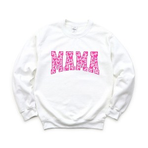 Simply Sage Market Women's Graphic Sweatshirt Mama Pink Hearts - 1 of 4
