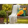 Floral 18" Climaweave Pillow – Poppies Design by Manual Woodworkers and Weavers - 3 of 3